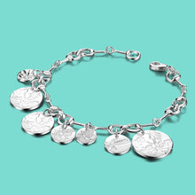 Load image into Gallery viewer, Sterling Silver Bracelet Pattern Circle