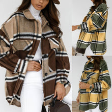 Load image into Gallery viewer, New Arrival Women&#39;s Casual Woolen Coat Fashion Jacket Loose Plaid