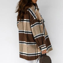 Load image into Gallery viewer, New Arrival Women&#39;s Casual Woolen Coat Fashion Jacket Loose Plaid