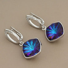 Load image into Gallery viewer, New Arrivals Luxury 585 Rose Gold Multicolor Square High Quality Drop