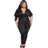 New Arrivals Women Sexy Deep V neck Jumpsuits Plus Size Lady's Short - Sophornlilly