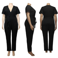 New Arrivals Women Sexy Deep V neck Jumpsuits Plus Size Lady's Short - Sophornlilly