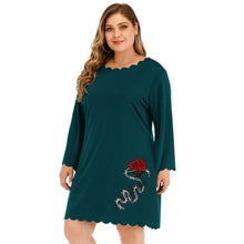 Load image into Gallery viewer, Plus Size Women's Clothing Embroidered Rose Stickers Wavy A