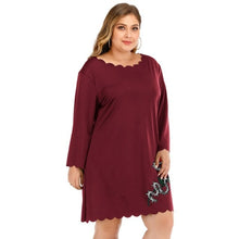 Load image into Gallery viewer, Plus Size Women's Clothing Embroidered Rose Stickers Wavy A