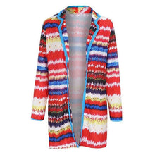 Load image into Gallery viewer, New Autumn Sweater Women Long Sleeve Patchwork Knitted Open Front - Sophornlilly