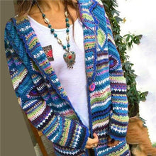 Load image into Gallery viewer, New Autumn Sweater Women Long Sleeve Patchwork Knitted Open Front - Sophornlilly