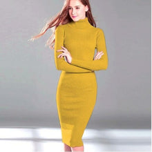 Load image into Gallery viewer, Knitted Dress Turtleneck Sweater