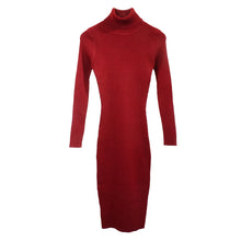 Load image into Gallery viewer, Knitted Dress Turtleneck Sweater