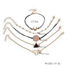 Load image into Gallery viewer, New Bohemian Black Rope Chain Bracelet Set For Women Aircraft Shell - Sophornlilly