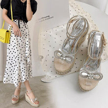 Load image into Gallery viewer, New Bow Wedges Women Sandals High Heel Thick Bottom Women Shoes|High - Sophornlilly