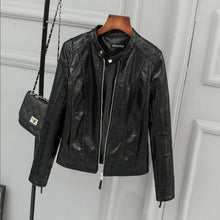 Load image into Gallery viewer, New Brand Autumn Pu Leather Jacket New Long Sleeve Zipper Faux Leather