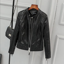 Load image into Gallery viewer, New Brand Autumn Pu Leather Jacket New Long Sleeve Zipper Faux Leather