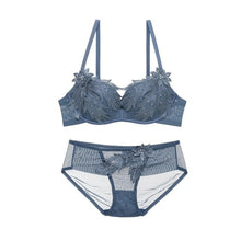 Load image into Gallery viewer, New Brand Bra Set Women Sexy Embroidery Lace Wing Underwear Beautiful