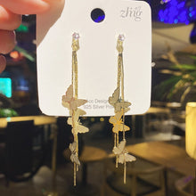 Load image into Gallery viewer, New Butterfly Tassel Long Earrings Elegant And Simple Temperament