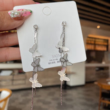 Load image into Gallery viewer, New Butterfly Tassel Long Earrings Elegant And Simple Temperament