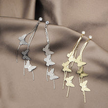Load image into Gallery viewer, New Butterfly Tassel Long Earrings Elegant And Simple Temperament