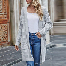 Load image into Gallery viewer, New Casual Knitted Sweaters Cardigan Women Patchwork Striped Long - Sophornlilly
