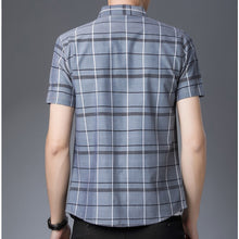 Load image into Gallery viewer, New Casual Plaid Shirt Men Summer Short sleeve Shirts Slim Fit Mens