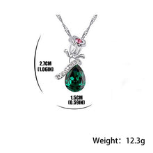Load image into Gallery viewer, New Crystal Jewelry Valentine's Day Gift Rose Crystal Pendant Necklace