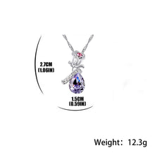 Load image into Gallery viewer, New Crystal Jewelry Valentine's Day Gift Rose Crystal Pendant Necklace