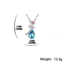Load image into Gallery viewer, New Crystal Jewelry Valentine's Day Gift Rose Crystal Pendant Necklace