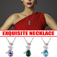 Load image into Gallery viewer, New Crystal Jewelry Valentine's Day Gift Rose Crystal Pendant Necklace