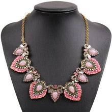Load image into Gallery viewer, New Design Fashion Gold Chain Crystal Resin Chunky Statement Bead