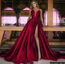 Load image into Gallery viewer, New Elegant Woman Evening Gown Plus size slim printed long evening