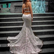 Load image into Gallery viewer, New Elegant Woman Evening Gown Plus size slim printed long evening