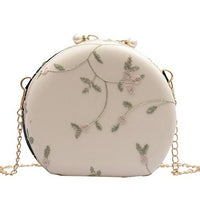 New Embroidery Flowers Design Women Flap Clutch Evening Bags Gold