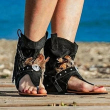 Load image into Gallery viewer, New European and American Roman Style Large Size Women Shoes Leopard - Sophornlilly