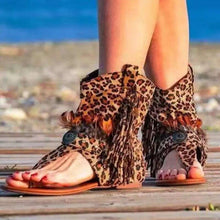Load image into Gallery viewer, New European and American Roman Style Large Size Women Shoes Leopard - Sophornlilly