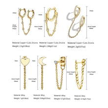 Load image into Gallery viewer, New Fashion Circle Ear Cuff Retractable Earrings for Women Men Gold