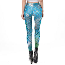 Load image into Gallery viewer, New Fashion Colorful 3D Mermaid printed High Waist Workout Fitness - Sophornlilly
