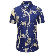 Load image into Gallery viewer, New Fashion Crane Print Short Sleeve Hawaiian Shirt Male Casual Beach