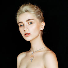 Load image into Gallery viewer, New Fashion Elegant Zircon Sunflower Pendant Necklace Fashion Silver