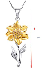 Load image into Gallery viewer, New Fashion Elegant Zircon Sunflower Pendant Necklace Fashion Silver