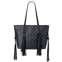 Load image into Gallery viewer, New Fashion Fringed Bag Woven Bag Shopping Bag Printed Tote Bag