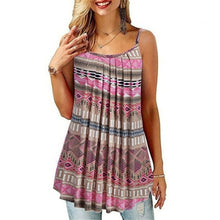 Load image into Gallery viewer, New Fashion Printing Pleated Skirt Sexy Off Shoulder Suspender Women's - Sophornlilly
