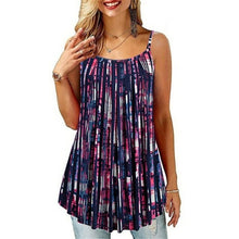 Load image into Gallery viewer, New Fashion Printing Pleated Skirt Sexy Off Shoulder Suspender Women's - Sophornlilly