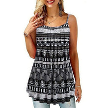 Load image into Gallery viewer, New Fashion Printing Pleated Skirt Sexy Off Shoulder Suspender Women's - Sophornlilly