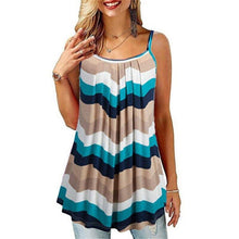 Load image into Gallery viewer, New Fashion Printing Pleated Skirt Sexy Off Shoulder Suspender Women's - Sophornlilly