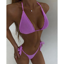 Load image into Gallery viewer, New Fashion Sexy Bikini Solid Swimsuit Women Swimwear Push Up Set