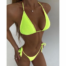 Load image into Gallery viewer, New Fashion Sexy Bikini Solid Swimsuit Women Swimwear Push Up Set