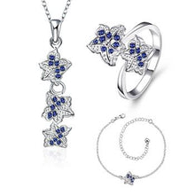 Load image into Gallery viewer, New Fashion Silver Jewelry Popular Necklace Ring Anklet Three piece