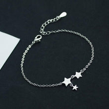 Load image into Gallery viewer, New Fashion Three Stars Pendant Anklet Sterling Silver