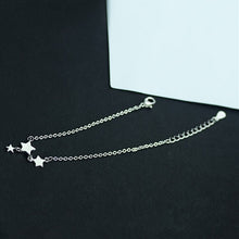 Load image into Gallery viewer, New Fashion Three Stars Pendant Anklet Sterling Silver