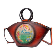 Load image into Gallery viewer, New Fashion Women Genuine Leather Flower Big Bag Handbag Real Cow