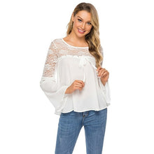 Load image into Gallery viewer, New Fashion Women Lace Patchwork Long Sleeve Embroidery Floral Lace