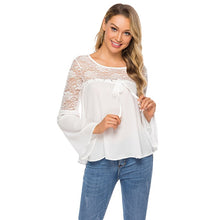 Load image into Gallery viewer, New Fashion Women Lace Patchwork Long Sleeve Embroidery Floral Lace